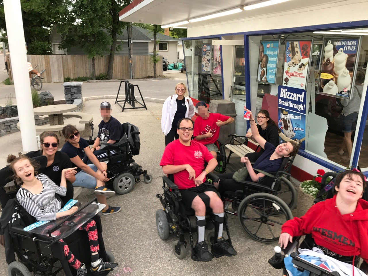 Life Skills Clients - excursion to DQ - June 2017_blurred